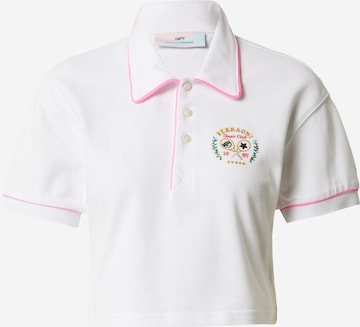 balta Chiara Ferragni Marškinėliai 'BIFO': priekis