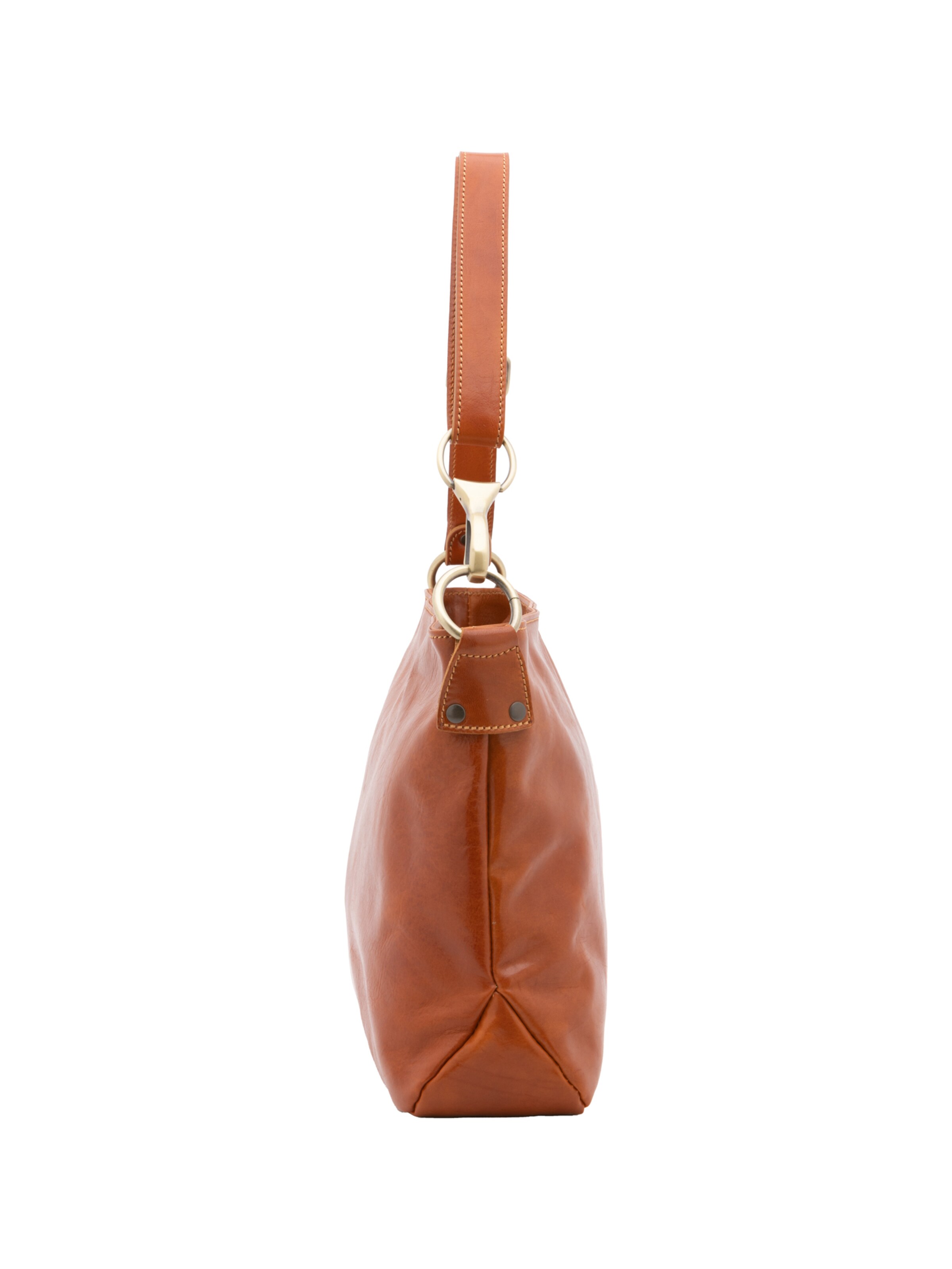 Borsa a spalla 'Borsa a Spalla Donna Pelle Vacchetta - Tracolla Regolabile e Zip' di I Fratelli in beige
