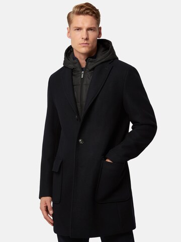 Boggi Milano Winter Coat in Blue: front