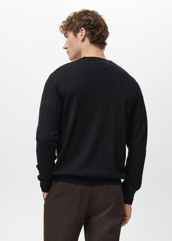 MANGO MAN Knit Cardigan 'Willyc' in Black