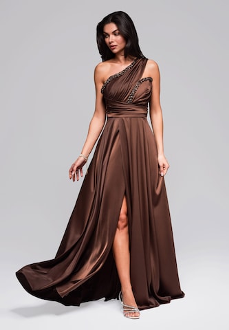 Robe de soirée 'LA-OM-DLR252' Ombre en marron