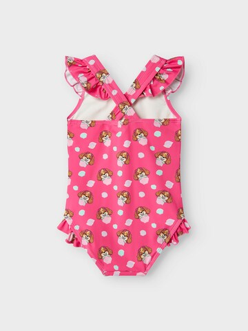 NAME IT Badeanzug 'NMFMARIA PAWPATROL' in Pink