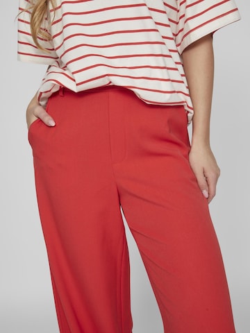 VILA Wide leg Bandplooibroek in Rood