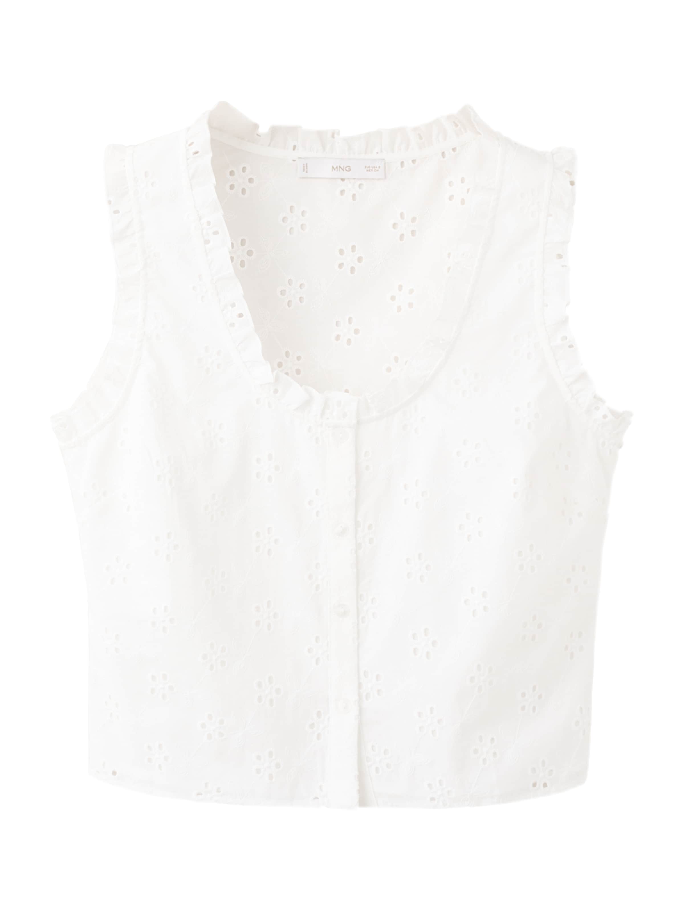 MANGO Bluza 'BROTUS' | bela barva: sprednja stran