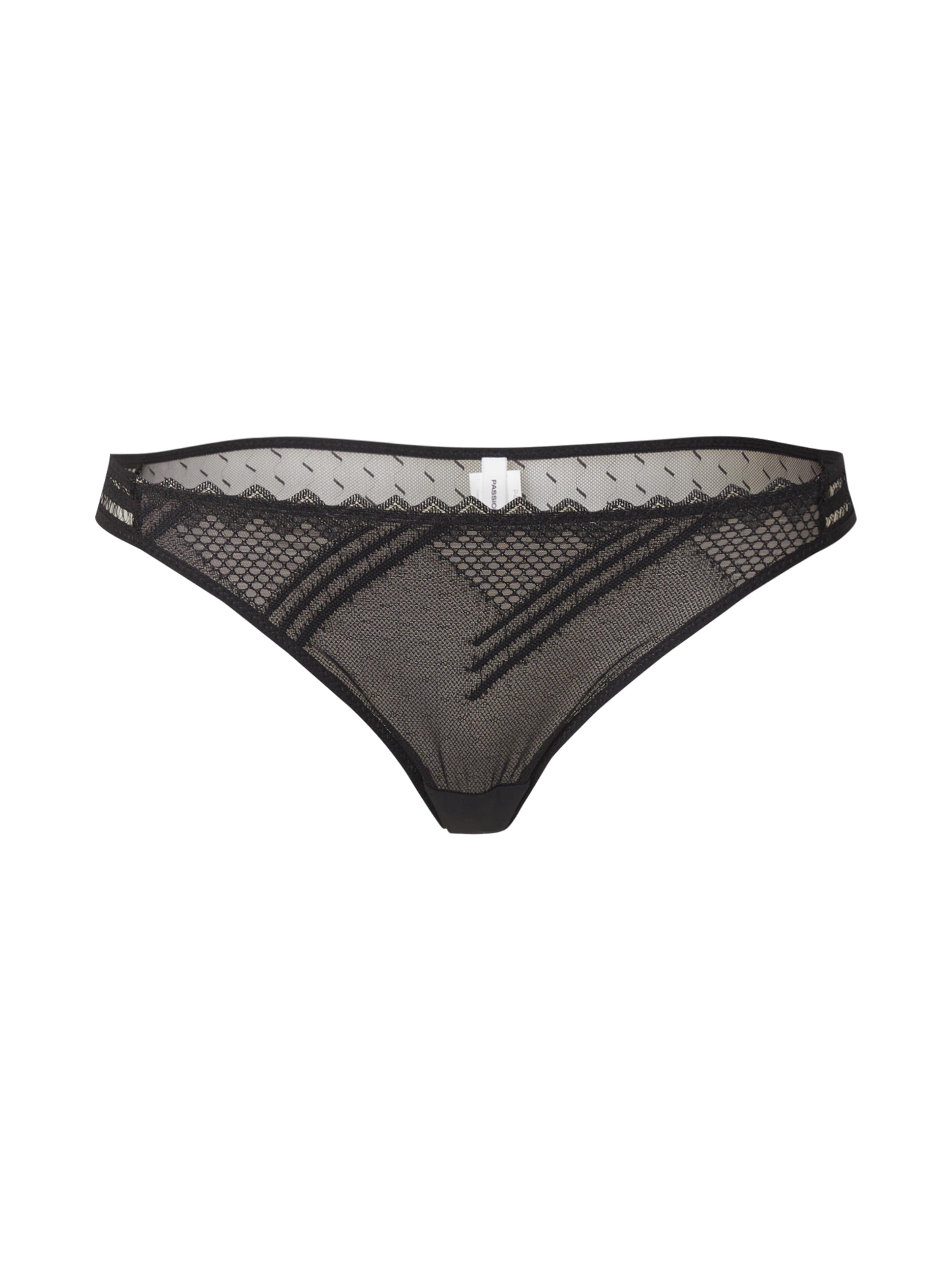 PASSIONATA - Tanga en negro: frente