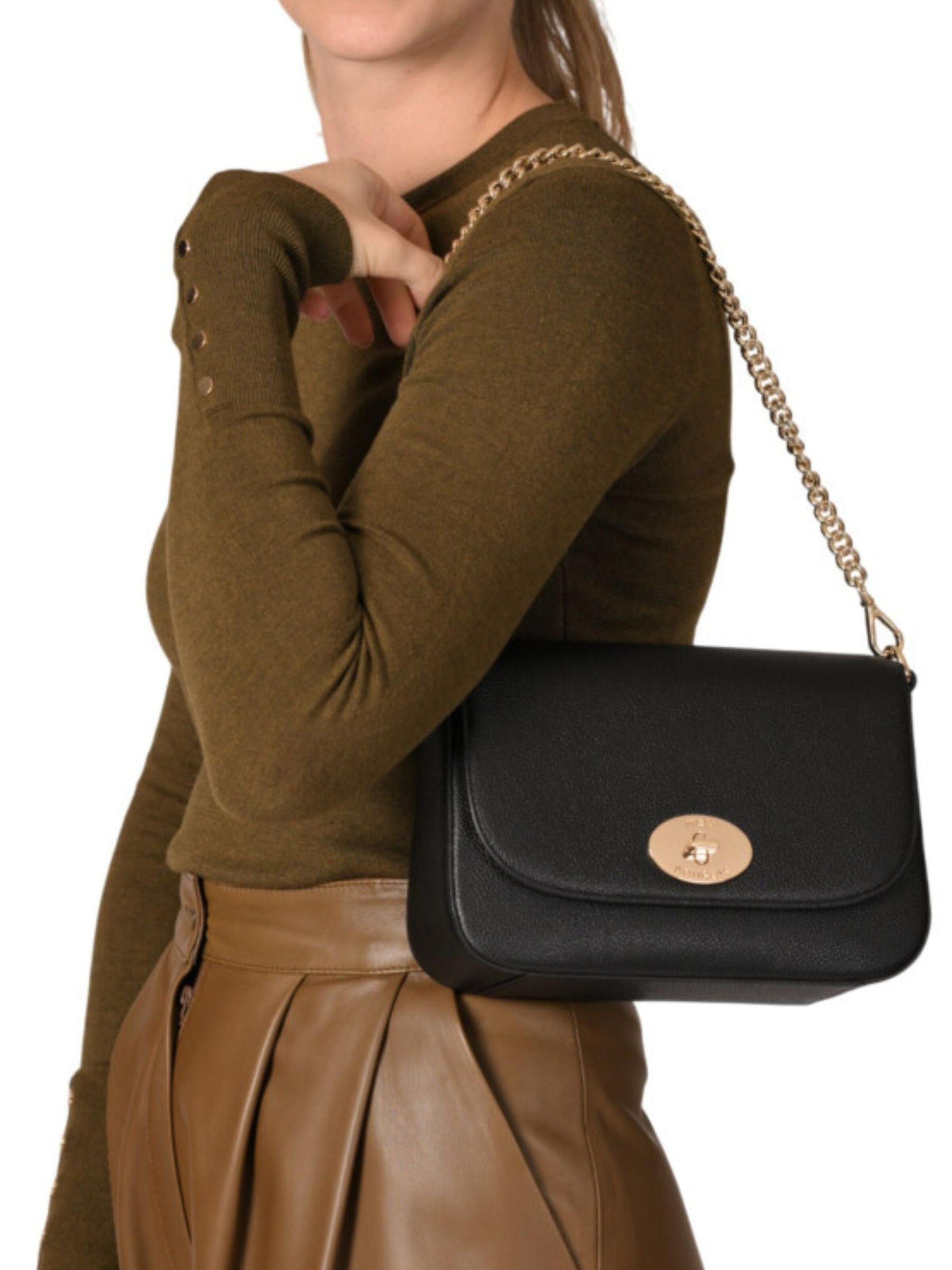 MAC DOUGLAS Handtas 'Mac Douglas Sacs À Main S Cancun Alba Cuir Noir' in Zwart