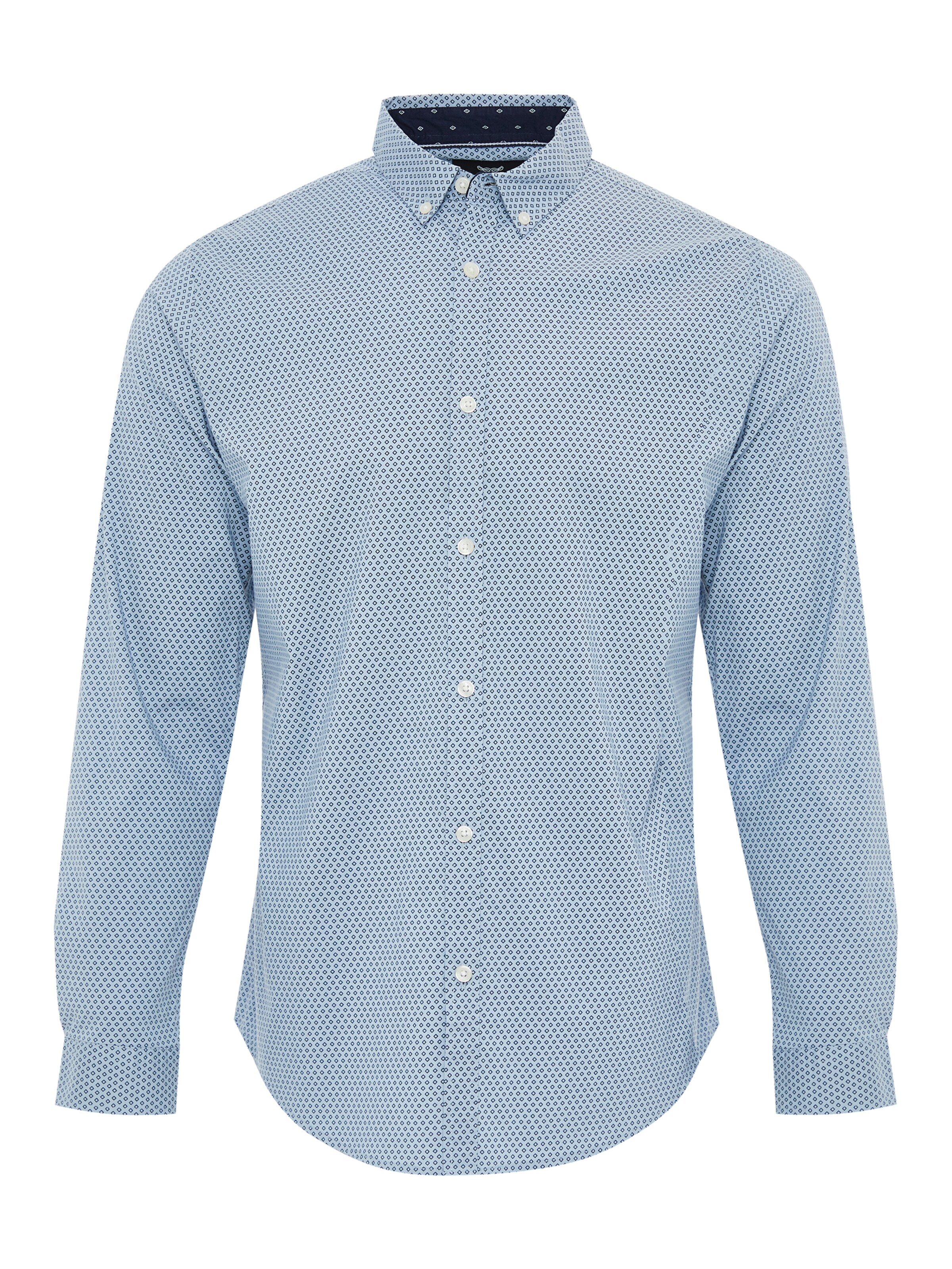 Threadbare Regular Fit Hemd 'Trim' in Blau: Vorderseite