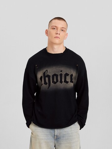 Pull-over Bershka en noir : devant