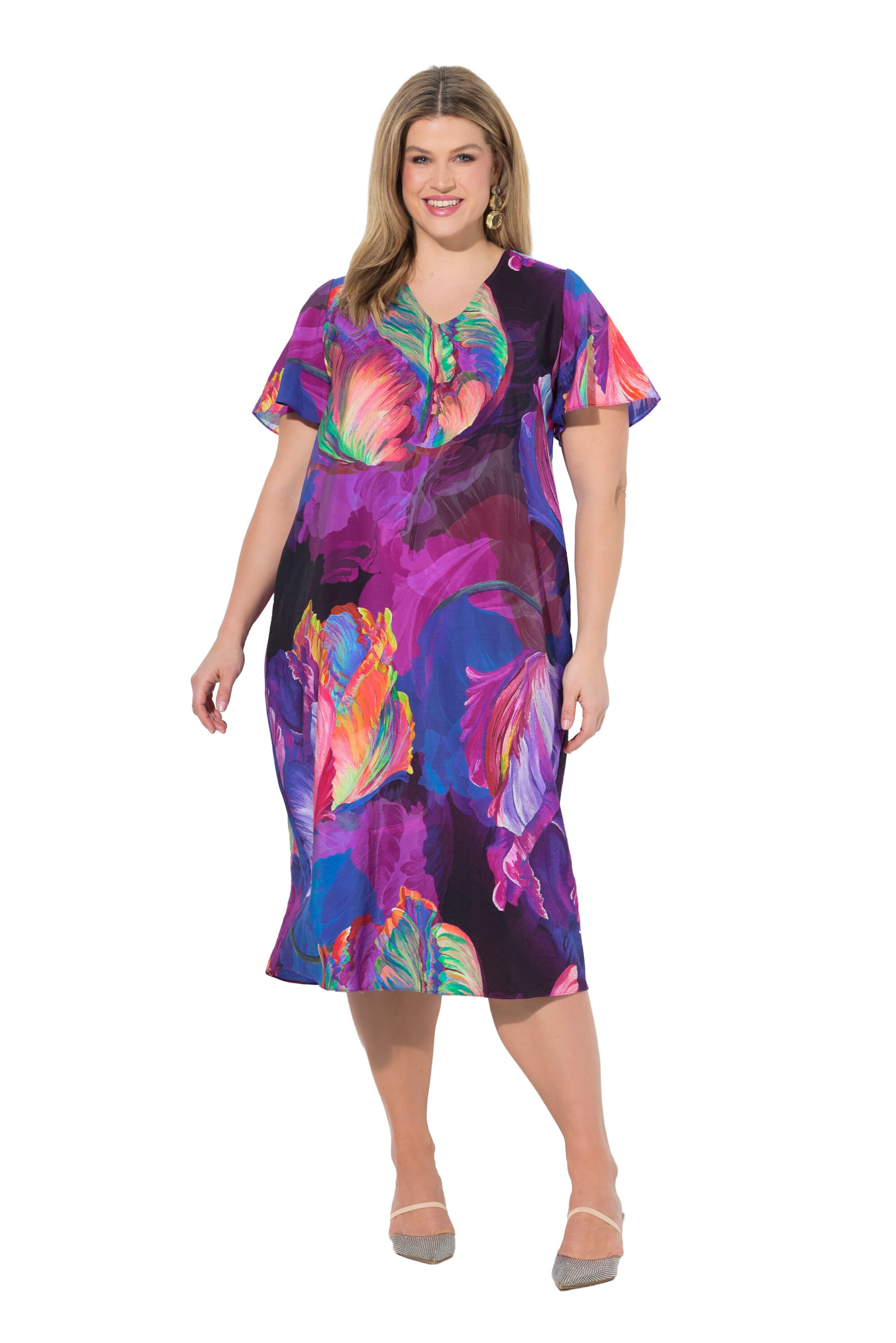 Ulla Popken Dress in Blue: front