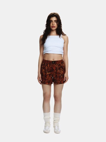 EKCENTRIK Loose fit Pants 'Leopard' in Orange