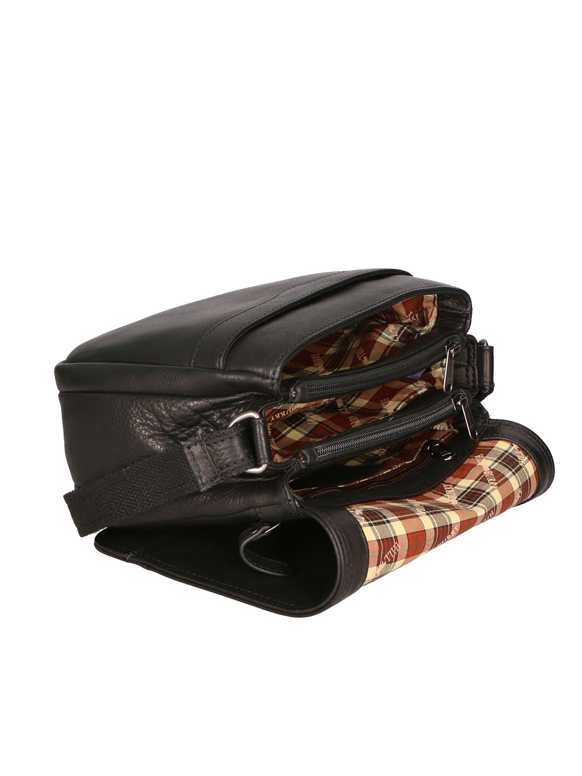 Borsa a tracolla 'Borsa a tracolla uomo vera pelle vitello ingrassato Hill Burry' di HILL BURRY in nero