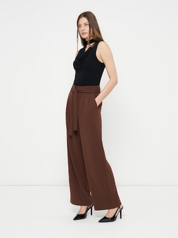 Anna Field Wide leg Bandplooibroek in Bruin