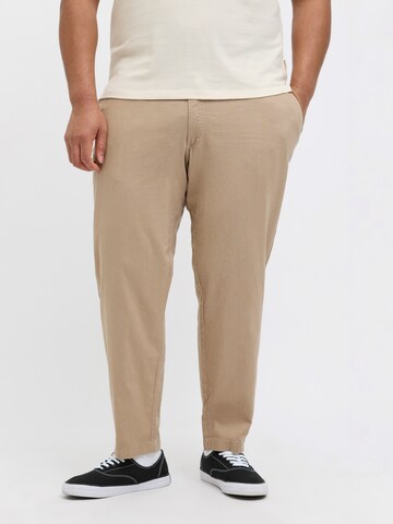 Jack & Jones Plus Широка кройка Панталон 'JPSTKANE' в бежово: отпред
