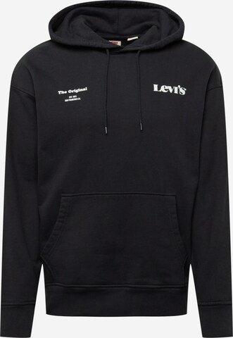 Coupe regular Sweat-shirt 'Relaxed Graphic Hoodie' LEVI'S ® en noir : devant