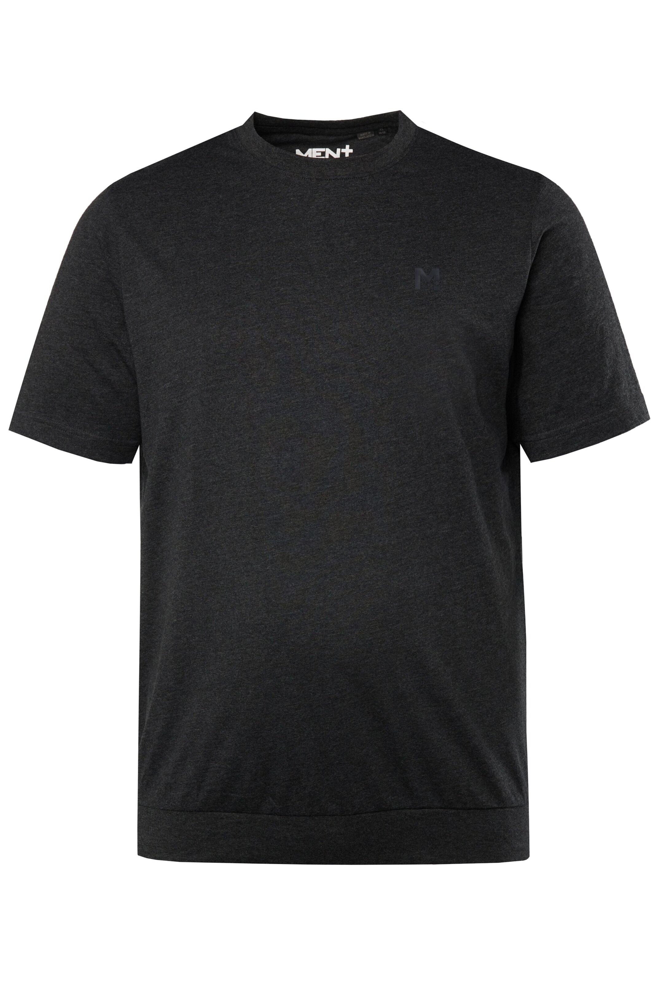 Men Plus Shirt in Black: front