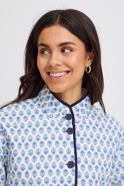 Fransa Veste mi-saison 'FRCLAUDINE' en L en bleu / noir, Vue avec produit