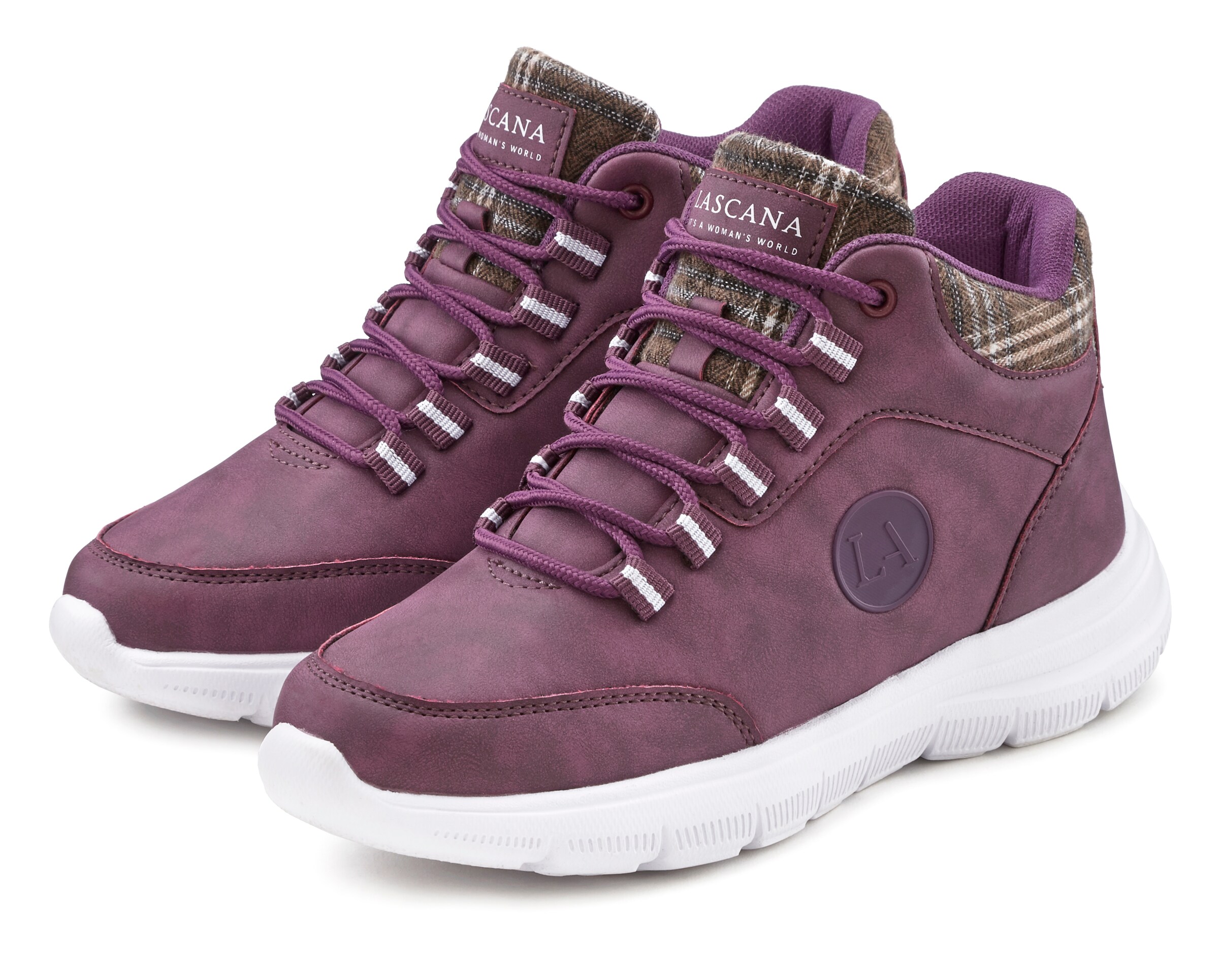 LASCANA High-Top Sneakers in Purple