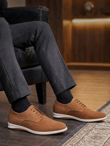 ALLTHEMEN Lace-Up Shoes 'Atmung' in Brown