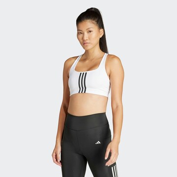 ADIDAS PERFORMANCE Μπουστάκι Αθλητικό σουτιέν 'Powerimpact' σε λευκό: μπροστά
