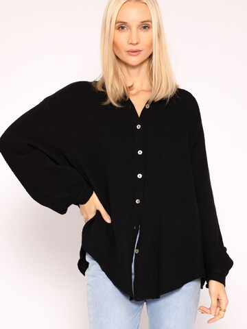 SASSYCLASSY Bluse in Schwarz: Vorderseite