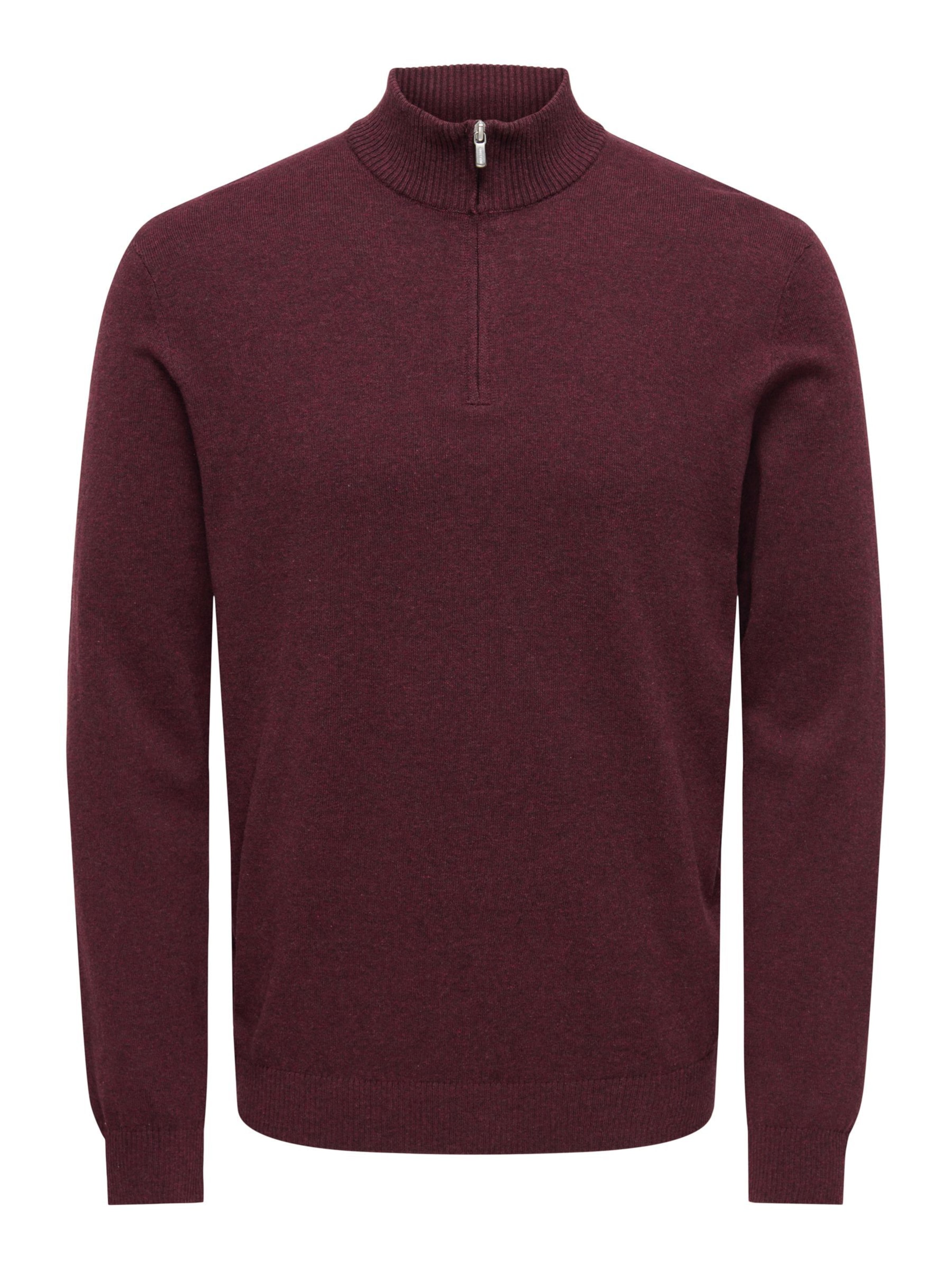 Only & Sons Pullover 'ONSLoui' i L i bordeaux, Produktvisning