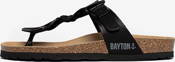 Bayton Pantolette 'Huelva' in Schwarz: predná strana