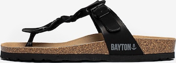 Bayton Teenslipper 'Huelva' in Zwart: voorkant