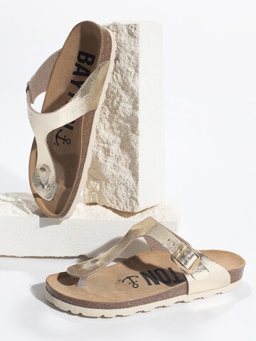 Bayton T-bar sandals 'Mercure' in Gold