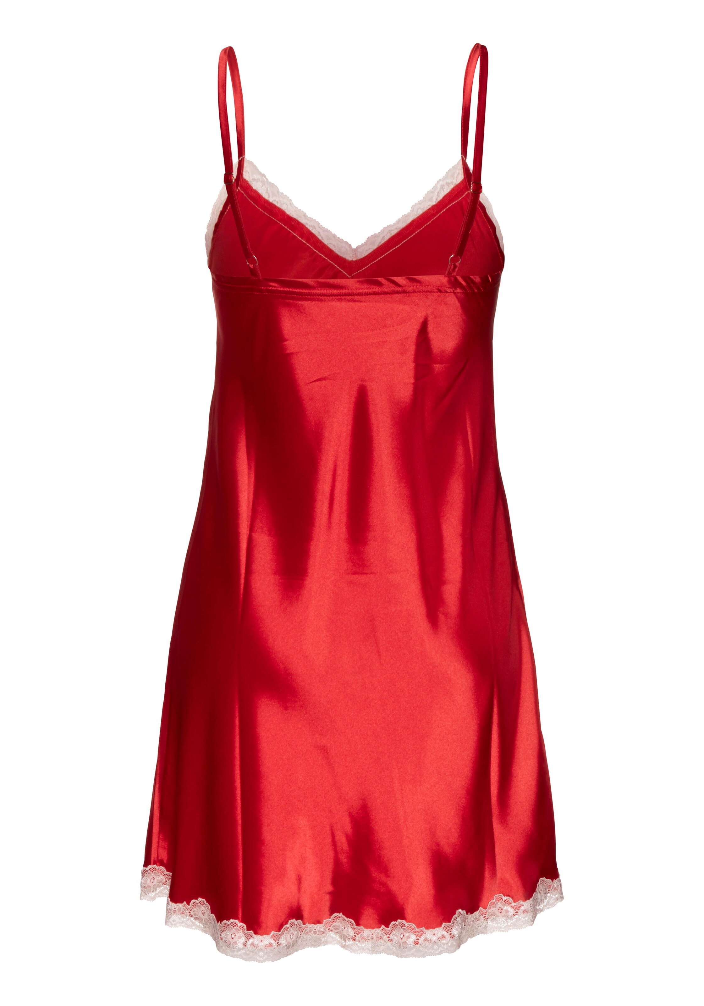 LASCANA Set Negligée & Schlafmaske in Rot