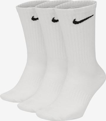 NIKE Спортни чорапи 'Everyday Lightweight' в бяло: отпред