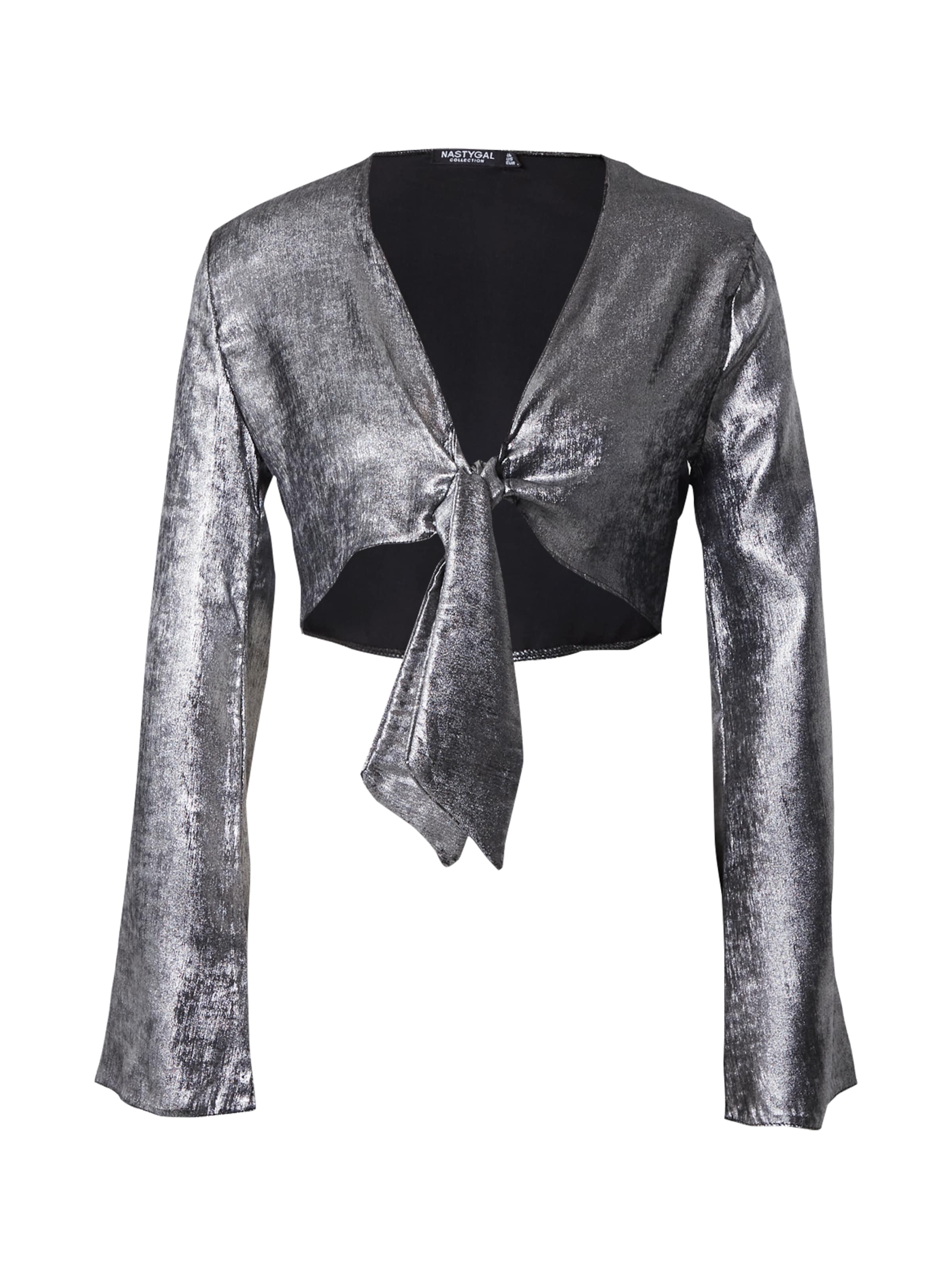 Nasty Gal Blúzka - Strieborná: predná strana