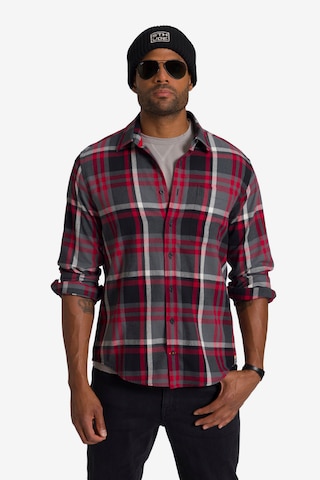 STHUGE Regular fit Button Up Shirt in Grey: front