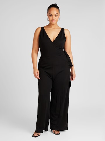 Tommy Hilfiger Curve Jumpsuit in Zwart: voorkant