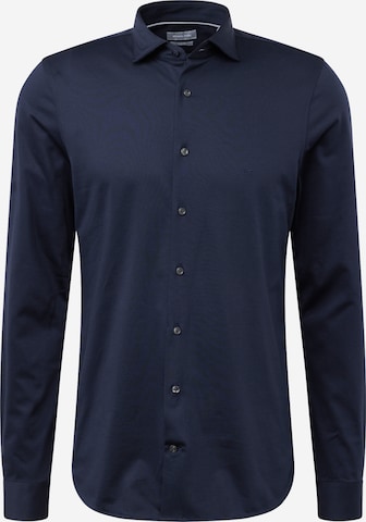 Coupe slim Chemise 'PERFORMANCE' Michael Kors en bleu : devant