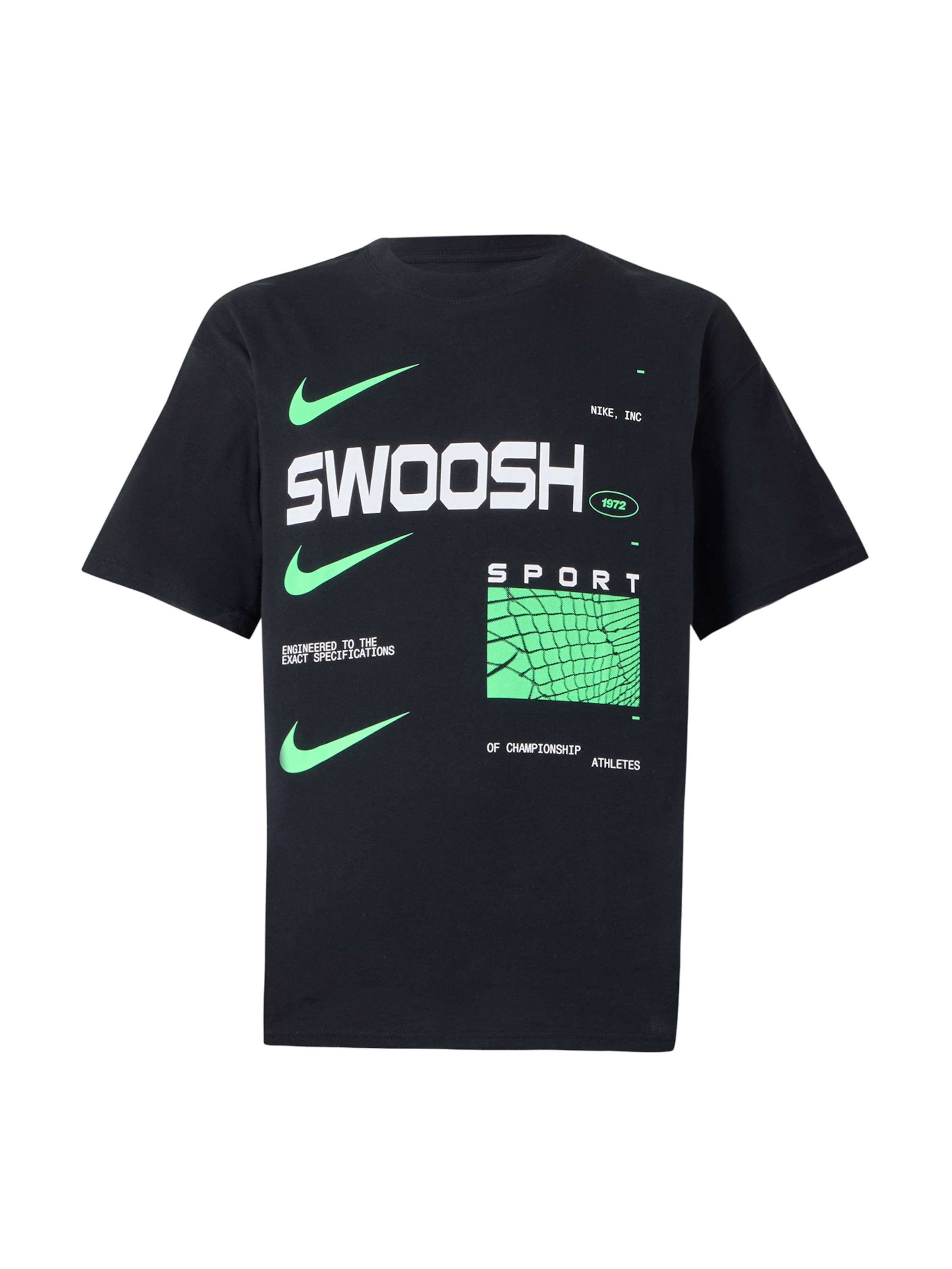 Nike Sportswear Тениска 'M90 SWOOSH' в черно: отпред