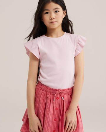 WE Fashion Футболка в Ярко-розовый: спереди