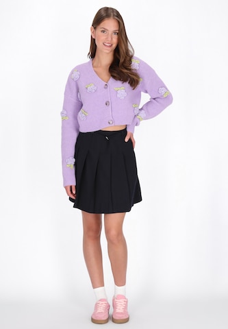 MYMO Πλεκτή ζακέτα σε λιλά