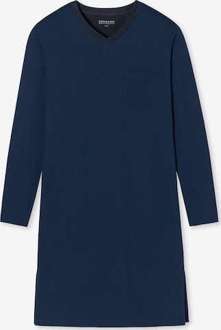 SCHIESSER Long Pajamas in Blue: front