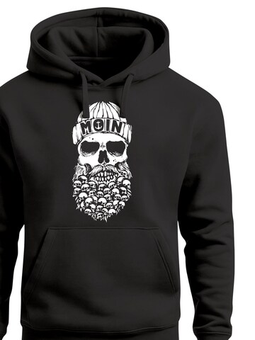 Neverless Sweatshirt 'Moin Skull'‌‌‌‌‌‌‌ in Schwarz