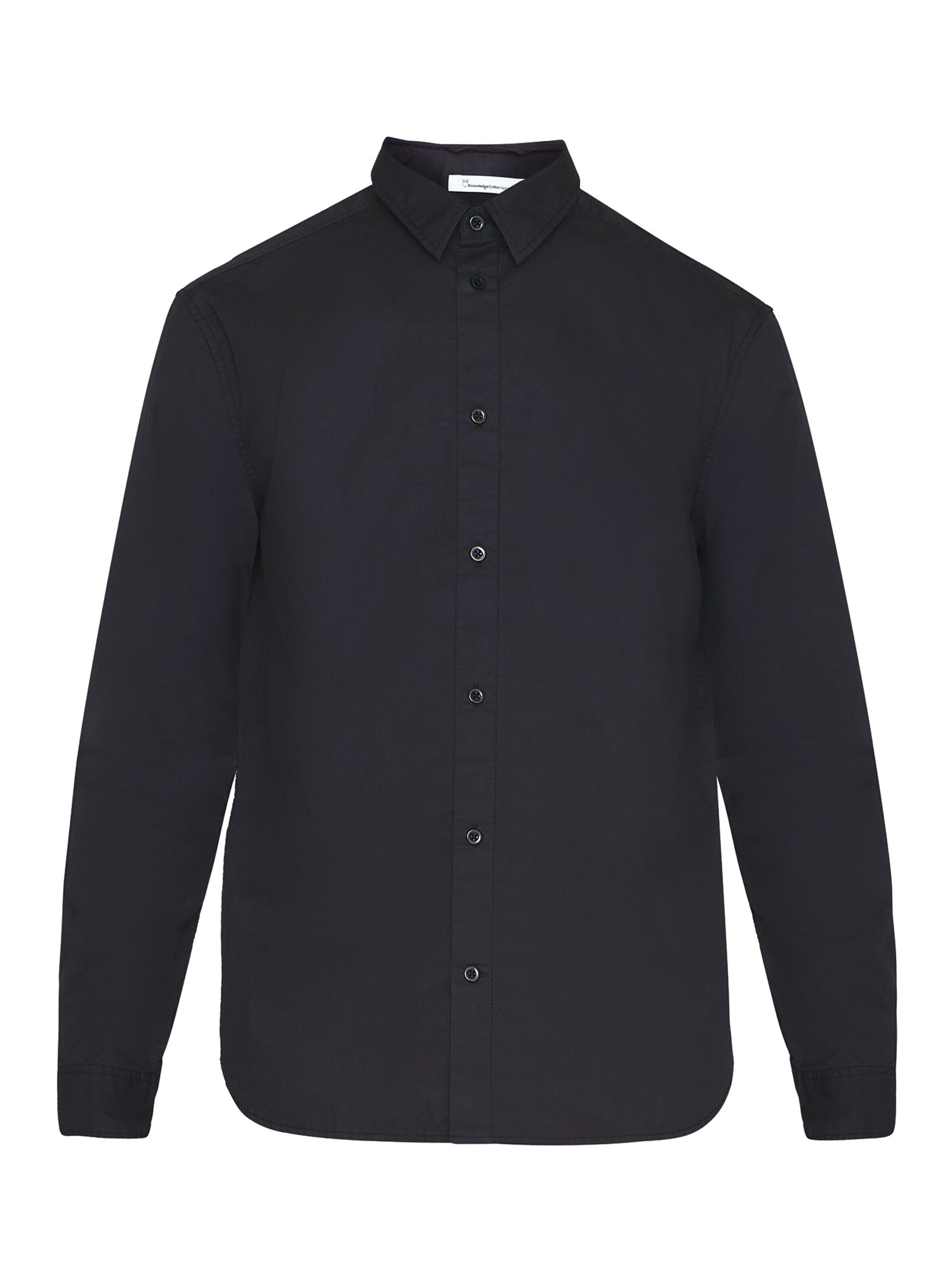 KnowledgeCotton Apparel Button Up Shirt 'Alf' in Black: front