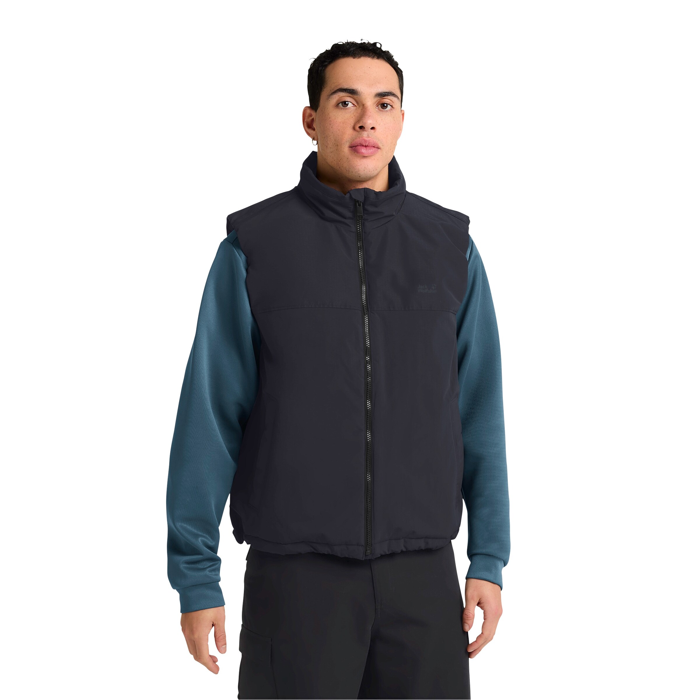 JACK WOLFSKIN Sports Vest in Blue: front