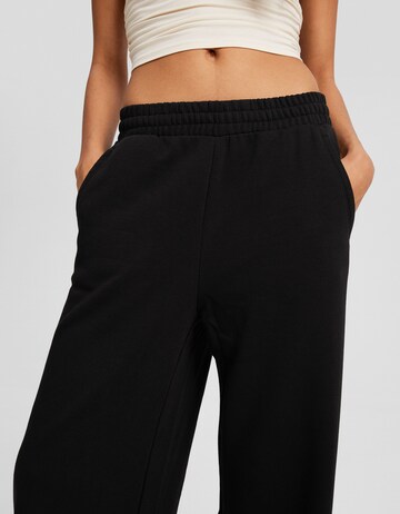 Wide Leg Pantalon Bershka en noir