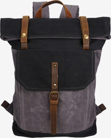 jolar Rucksack 'Retro' in Grau: Vorderseite