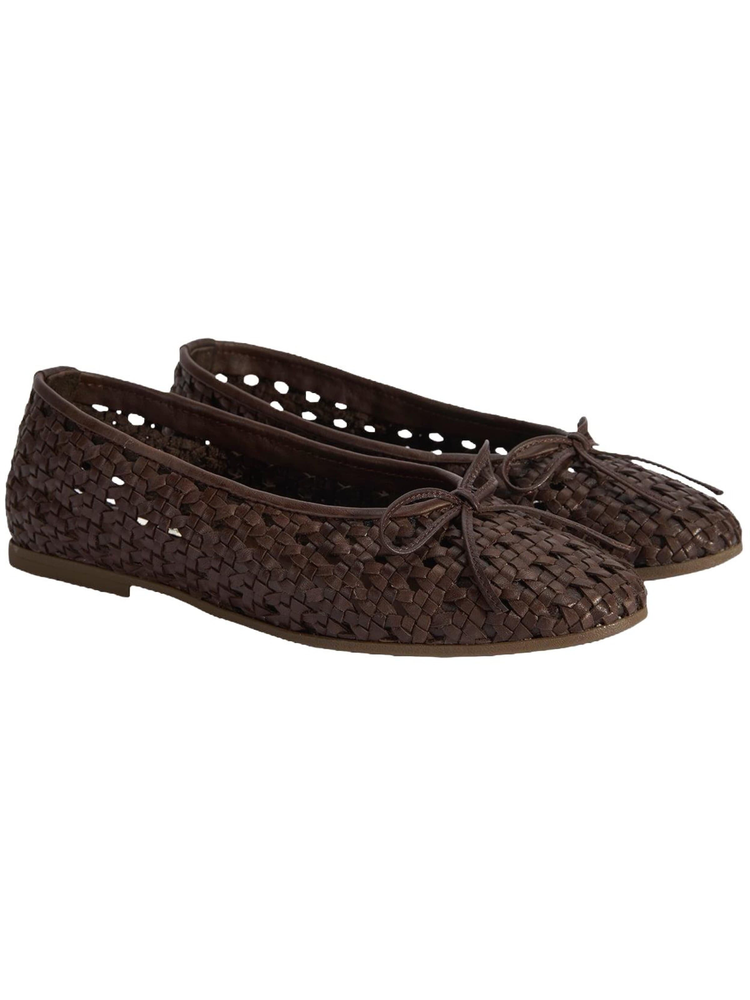 Desa Ballet Flats 'Ballettschuhe' in Brown: front