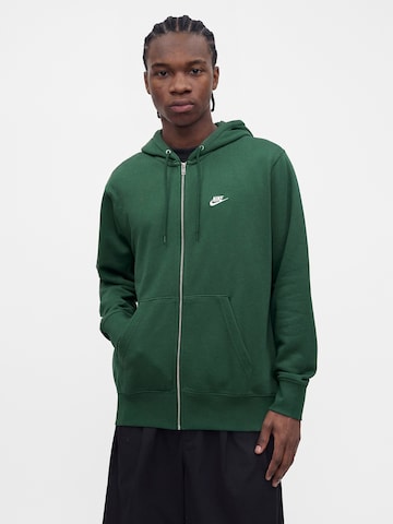 Nike Sportswear Sweatjacke 'Club Fleece' in Grün