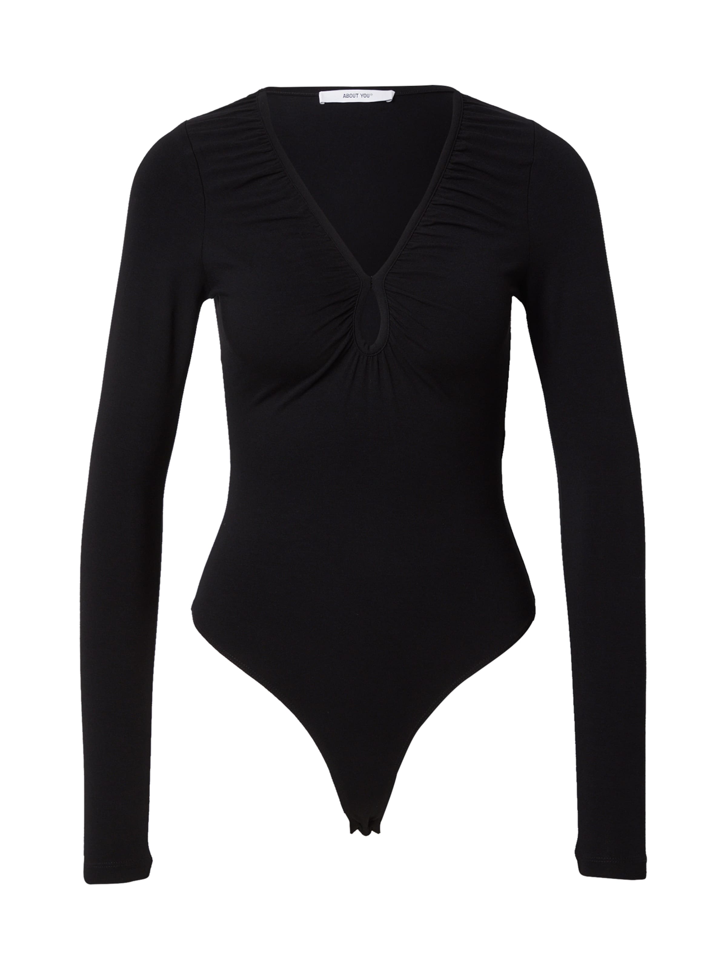 ABOUT YOU - Body camiseta 'Ella' en negro: frente