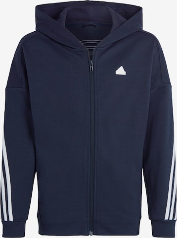 ADIDAS SPORTSWEAR Athletic Zip-Up Hoodie 'Future Icons' in Blue: front