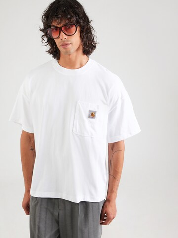 Carhartt WIP Тениска в бяло: отпред