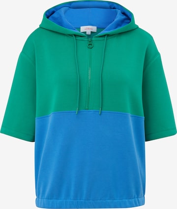 s.Oliver Sweatshirt in Groen: voorkant