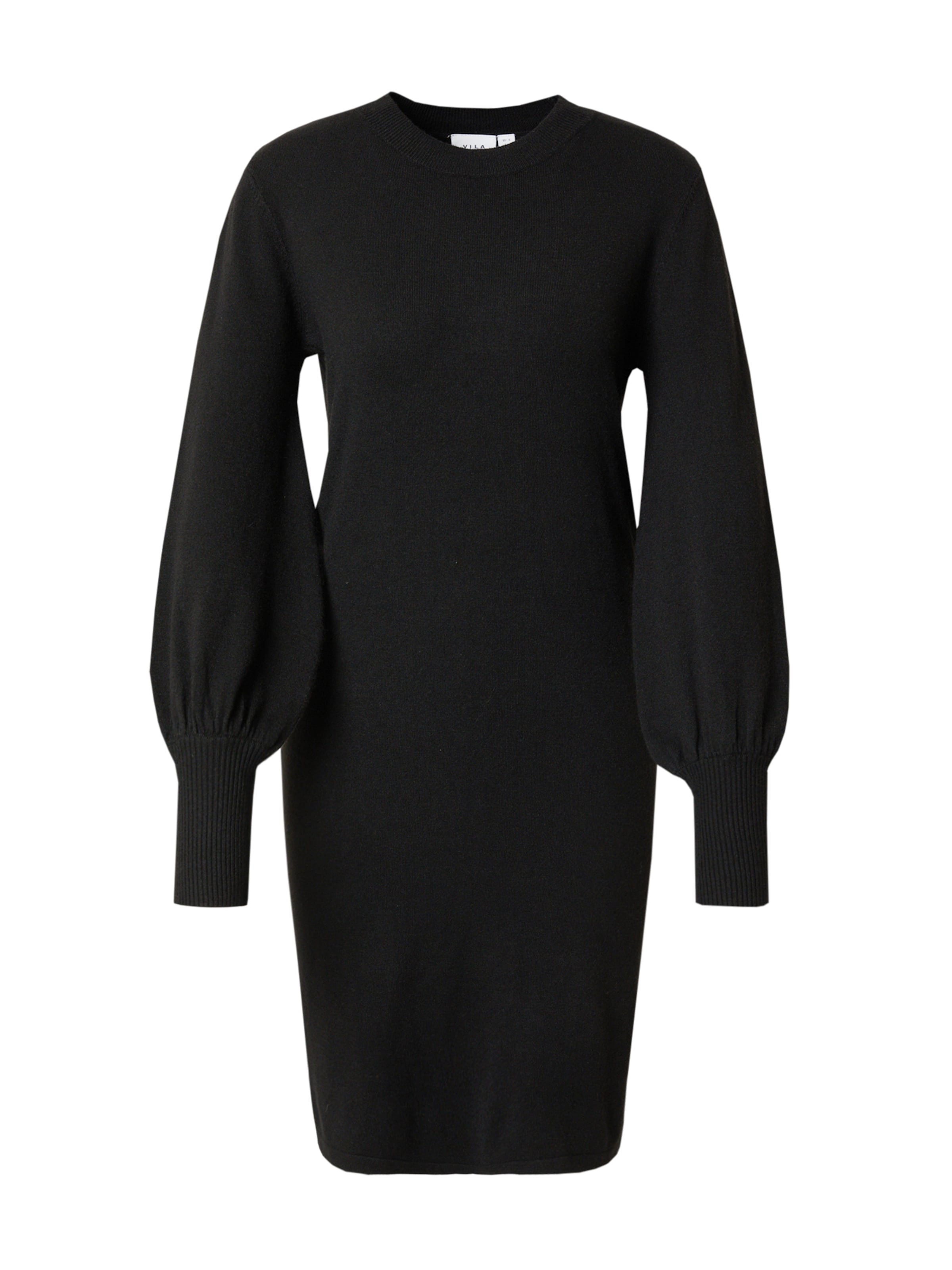 VILA Stickad klänning 'KERRY' i svart: framsida